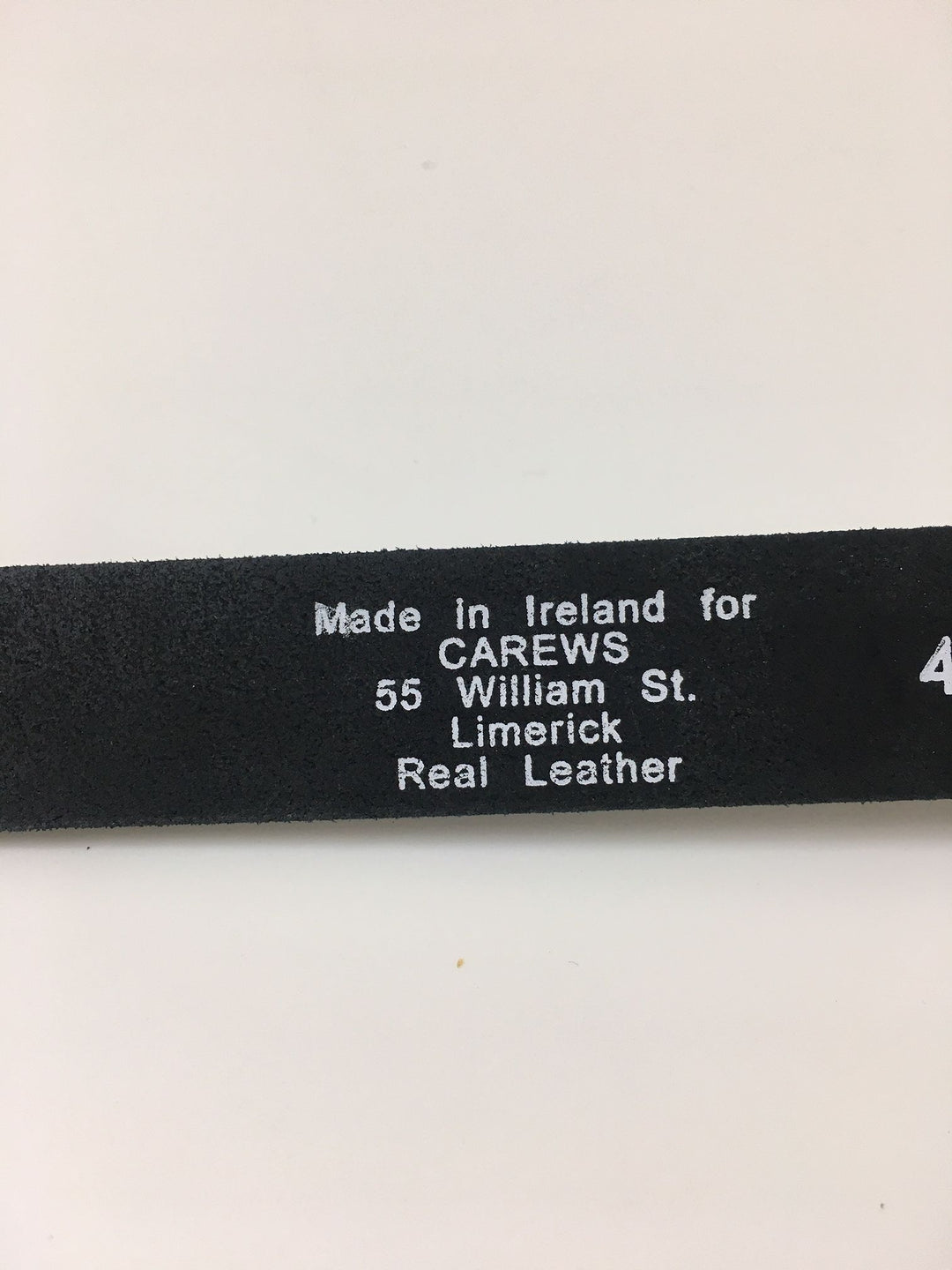 Ledergürtel – Schwarz – Hergestellt in Limerick, Irland