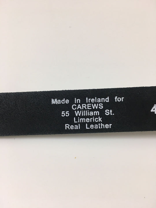 Ledergürtel – Schwarz – Hergestellt in Limerick, Irland