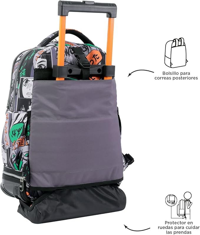 Totto Detachable Wheeled School Backpack 4yn