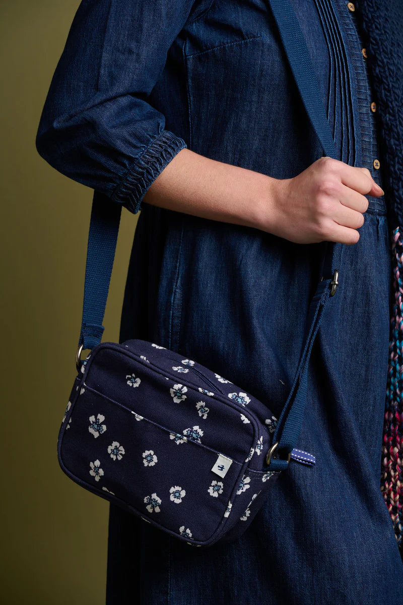 Brakeburn Navy Polka Flora Medium Crossbody Bag