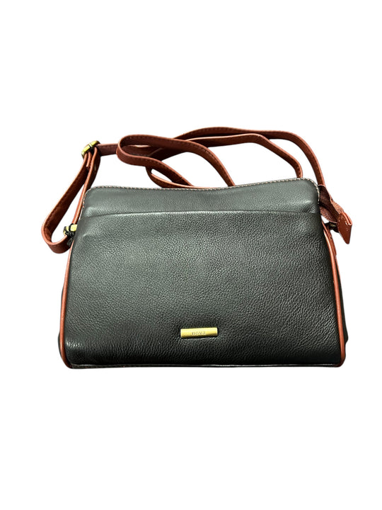 Nova 8111 Leather Handbag Black Tan