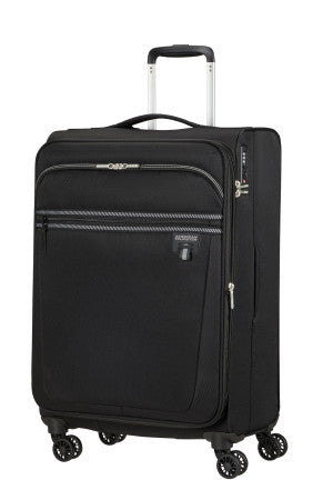 American Tourister Aerospin Medium Expandable Suitcase - Black