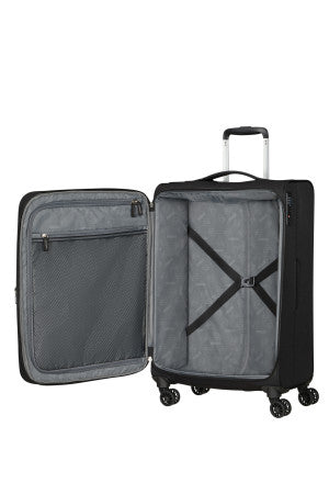 American Tourister Aerospin Medium Expandable Suitcase - Black