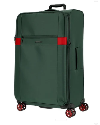 March Kober 78cm Large Expandable Suitcase Dark Green