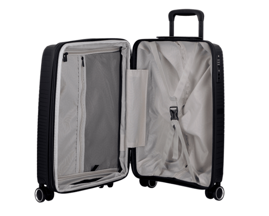 Jump Oskol Pulsar Expandable Cabin Suitcase Black - Carews.ie