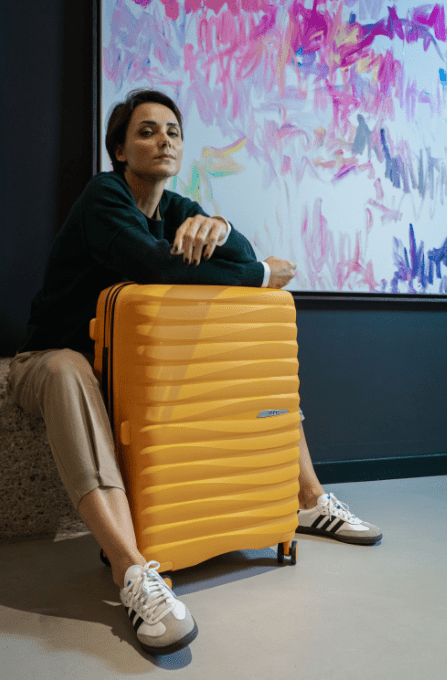 Jump Xwave 76cm Expandable Large Suitcase Yellow - Carews.ie