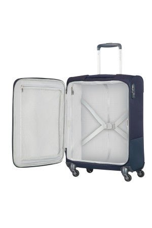 Samsonite Base Boost 55cm Navy 4 Wheel Cabin Suitcase Ryanair 55x40x20cm - Carews.ie