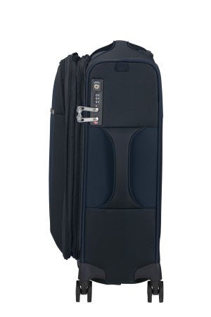 Samsonite D'Lite Midnight Blue Expandable Lightweight 4 Wheel Cabin Suitcase with Laptop Sleeve 55x40x20cm/25cm - Carews.ie