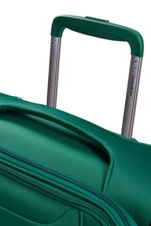 Samsonite D'Lite Pine Green Expandable Lightweight 4 Wheel Best Cabin Bag Suitcase with Laptop Sleeve - Carews.ie