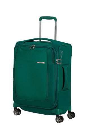 Samsonite D'Lite Pine Green Expandable Lightweight 4 Wheel Best Cabin Bag Suitcase with Laptop Sleeve - Carews.ie