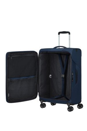 Samsonite Litebeam 66cm Medium Lightweight Suitcase Black - Carews.ie