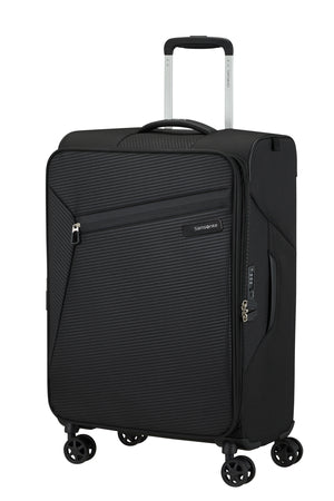 Samsonite Litebeam 66cm Medium Lightweight Suitcase Black - Carews.ie