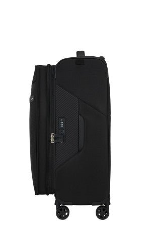 Samsonite Litebeam 66cm Medium Lightweight Suitcase Black - Carews.ie