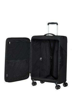 Samsonite Litebeam 66cm Medium Lightweight Suitcase Black - Carews.ie