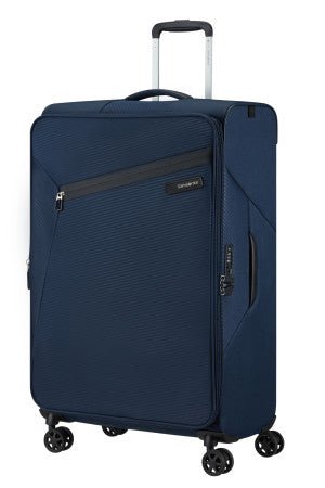 Samsonite Litebeam 77cm 4 Wheel Large Lightweight Suitcase Midnight Blue - Carews.ie