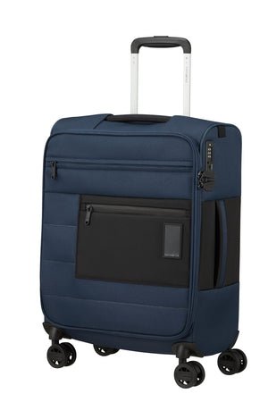 Samsonite Vaycay 55x40x20cm Cabin 4 Wheel Spinner Navy Blue Ryanair & Aer Lingus - Carews.ie